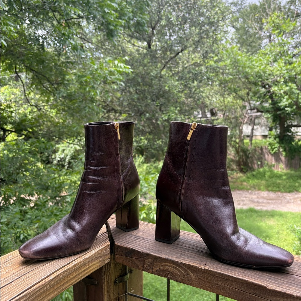 Veronica Beard Cera Leather Ankle Boot View 3